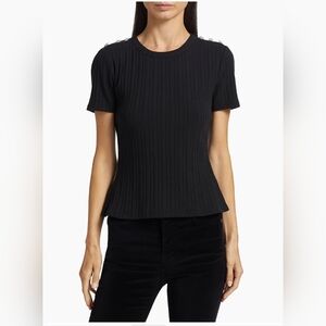 Veronica Beard Draya Embellished Knit Crop T-Shirt Size: XS